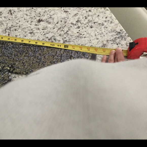 Bebe XS gray with Matt silver/gold sequin brand new cardigan - Picture 10 of 13